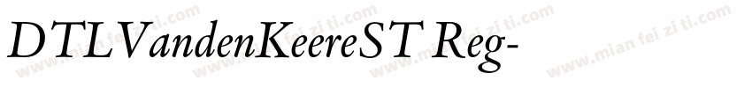 DTLVandenKeereST Reg字体转换